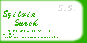 szilvia surek business card